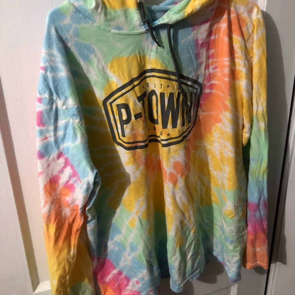 Tiedie ptown light hooded sweatshirt